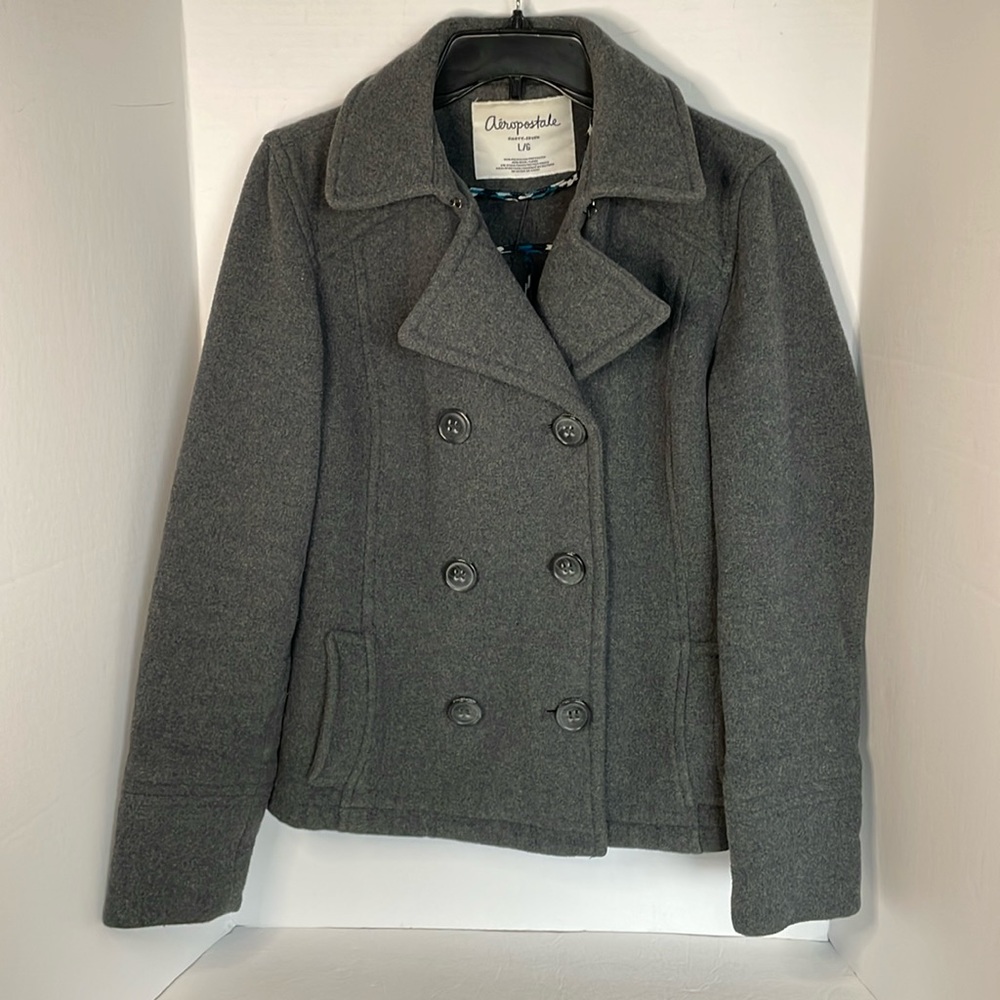 Aeropostale grey wool coat women’s  size L